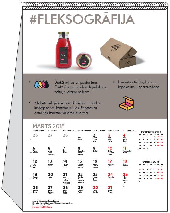 Galda kalendārs 2018 izgatavošana Galda kalendārs 2018 izgatavošana