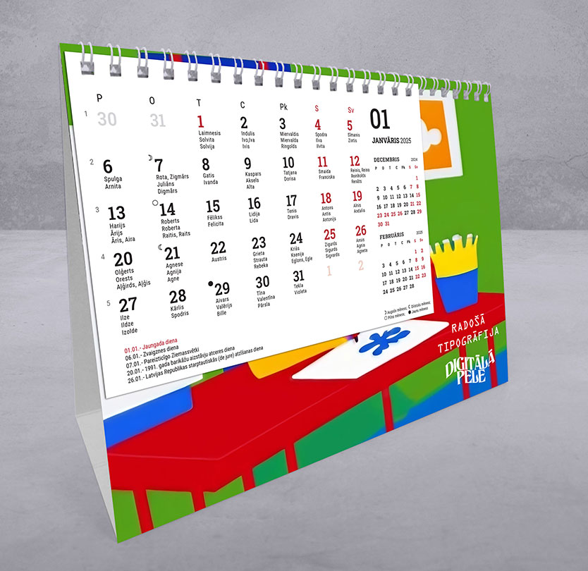 Small desk calendar print prices