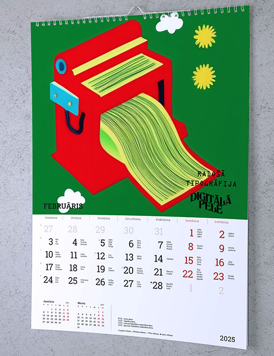 Wall calendar printing