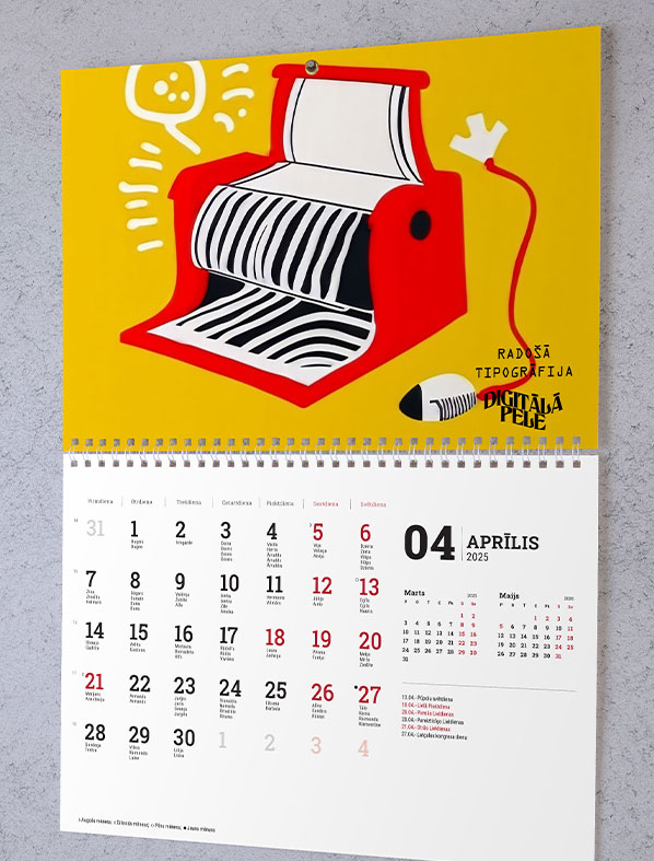 Wall calendar production