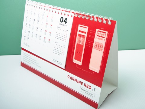 Small desk calendar production