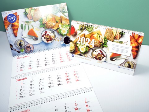 Wall and desk calendars, design and printing